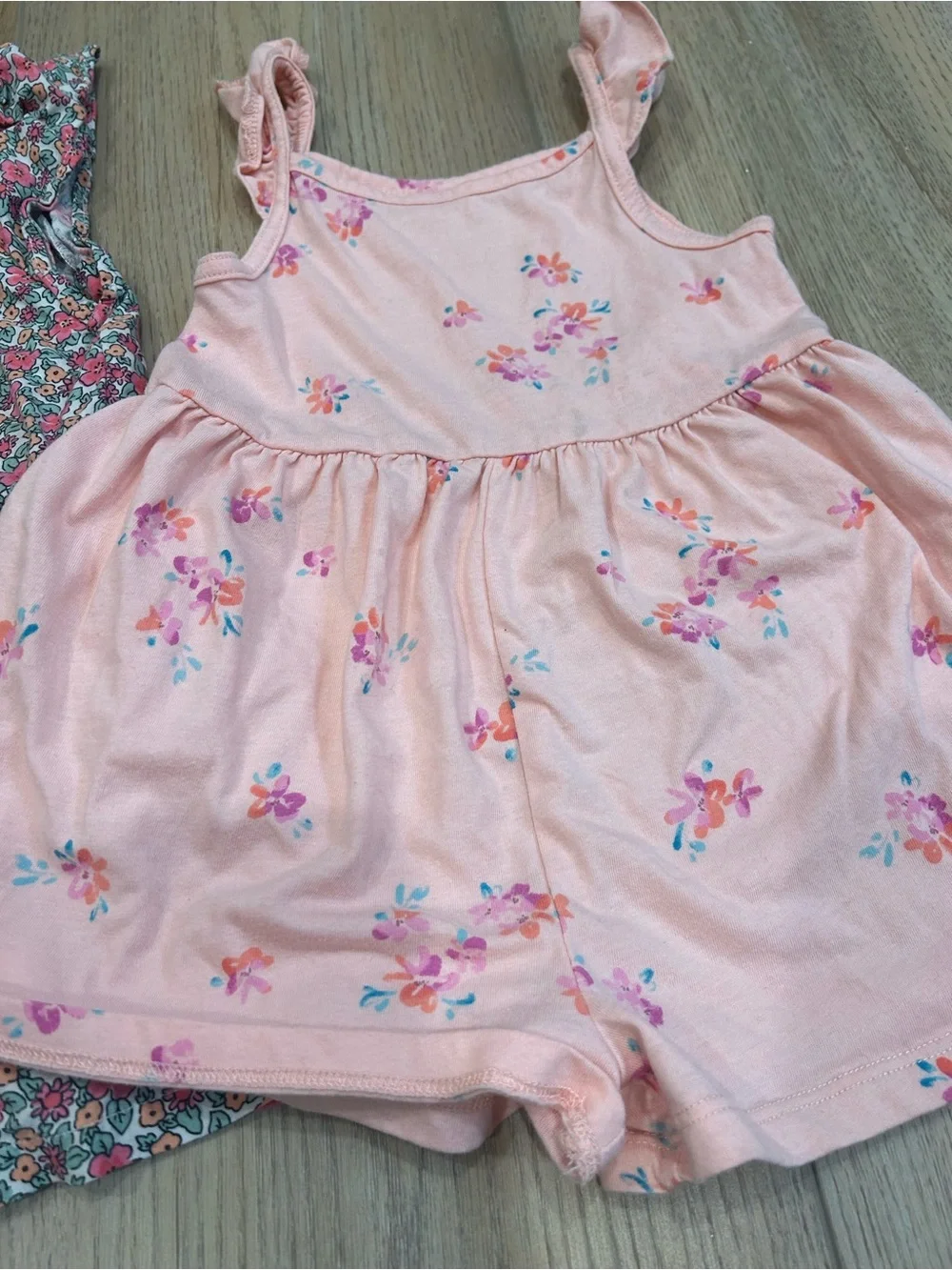 2T floral rompers